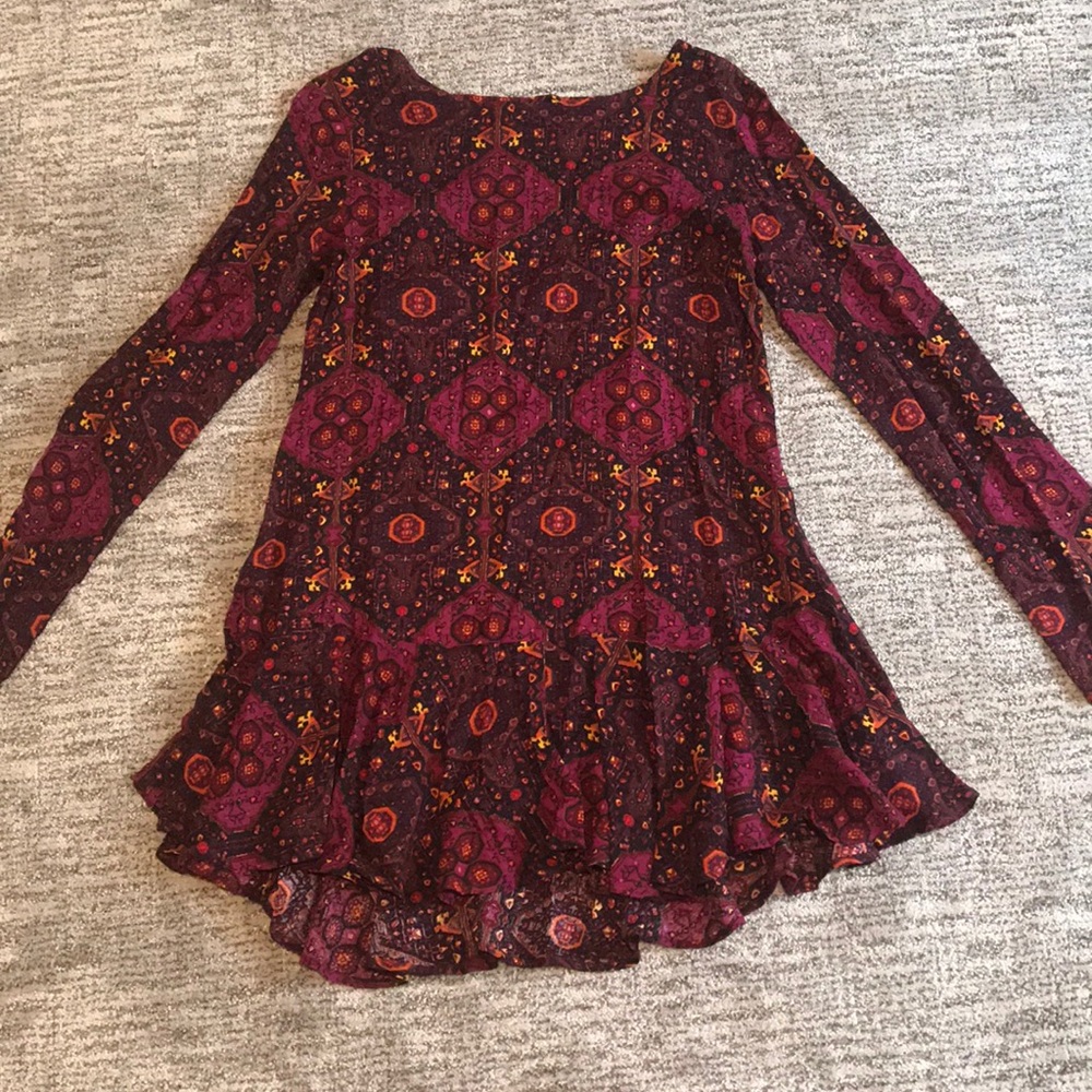 Free people long sleeve mini dress